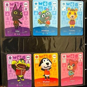 6 Animal Crossing Amiibo Cards